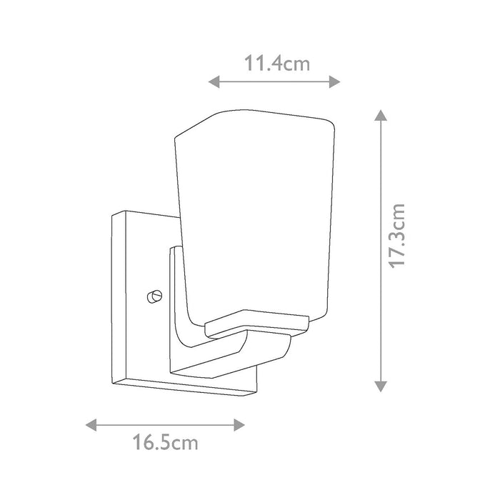 Kichler Roehm 1 Light Chrome Bathroom Wall Light — close-up detail