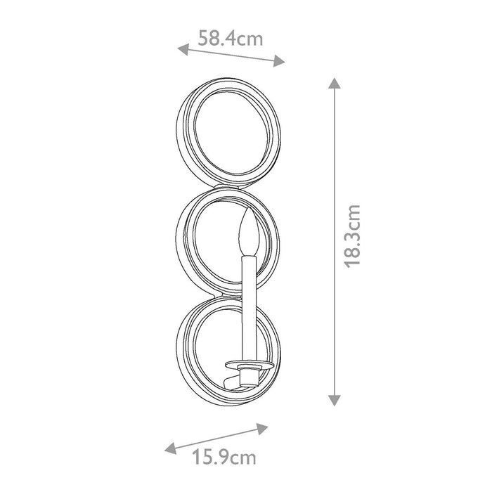 Kichler Rosalie 1 Light Gold Wall Light — close-up detail