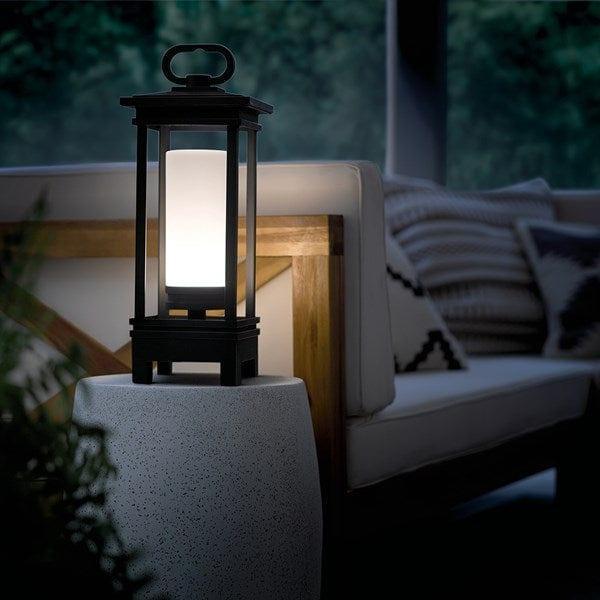 kichler soputh hope portable bluetooth led table lantern kl shope bt a oz Detailed Close Up