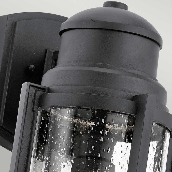 kichler suri 1 light large black outdoor wall lantern Close Up