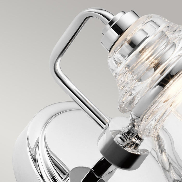 kichler talland 1 light chrome bathroom wall light Detailed Close Up