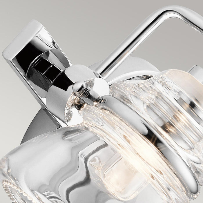 kichler talland 2 light chrome bathroom wall light Living Room Close Up
