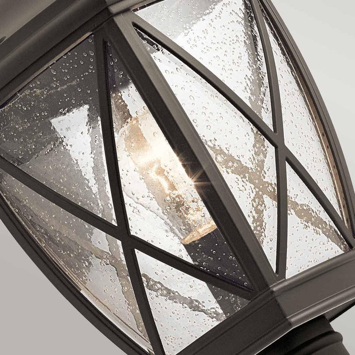 Kichler Tangier Medium 7.5" Bronze Outdoor Pedestal Light — additional angle