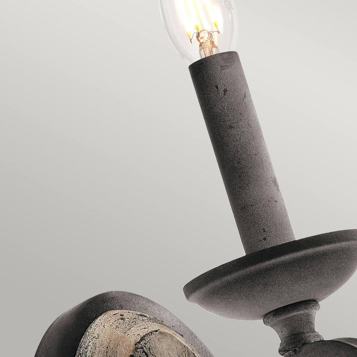 Kichler Taulbee 1 Light Weathered Zinc Wall Light — additional angle