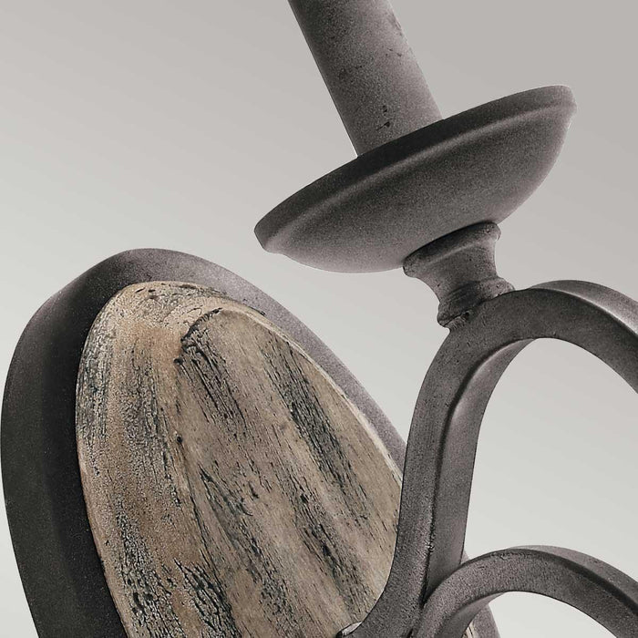 Kichler Taulbee 1 Light Weathered Zinc Wall Light — lifestyle setting
