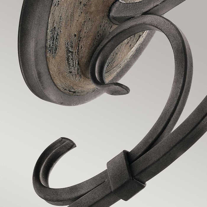 Kichler Taulbee 1 Light Weathered Zinc Wall Light — side profile