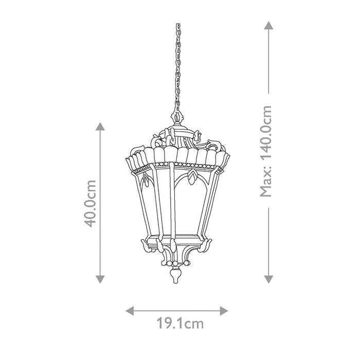 Kichler Tournai Londonderry Medium Outdoor Pendant Light — alternate view