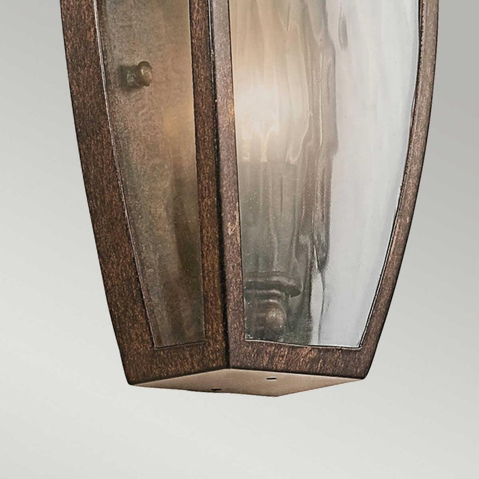 Elstead Venetian Rain Brushed Bronze Outdoor Half Wall Exterior Wall image