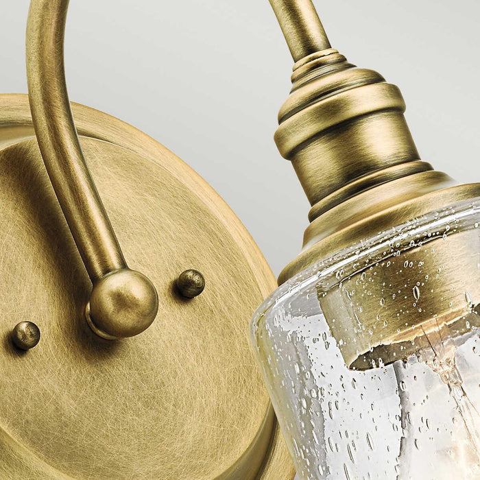 Kichler Waverly 1 Light Brass Wall Light KL-WAVERLY1-NBR,Elstead Lighting, living room close up image