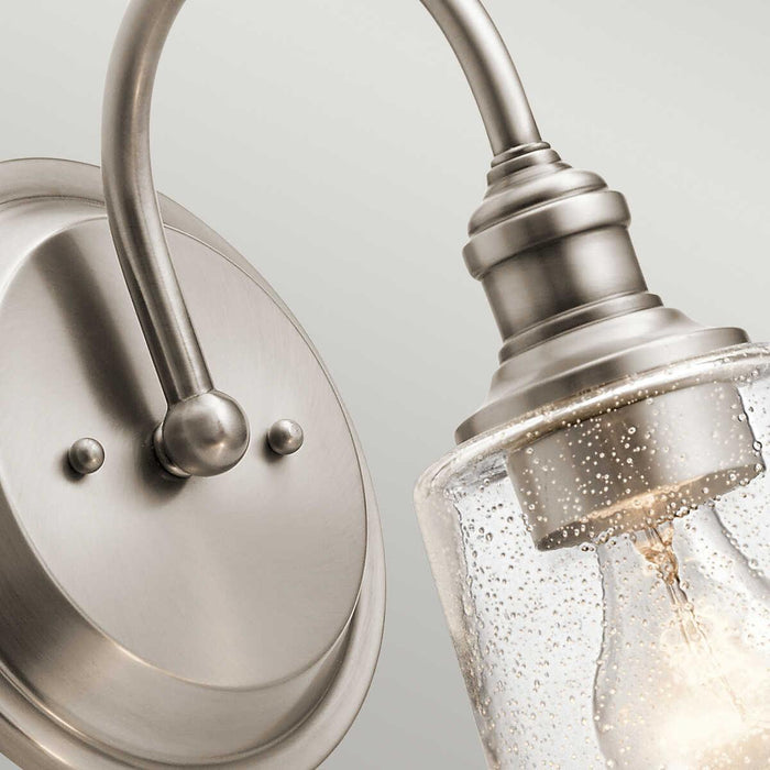 kichler waverly 1 light pewter wall light Living Room Close Up