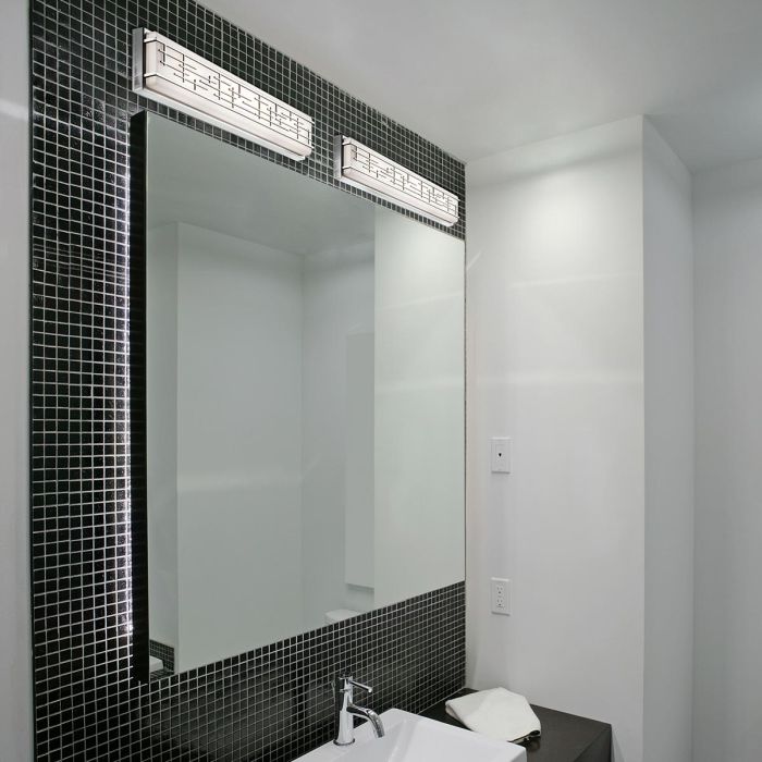 Kichler Zolon Large Chrome Bathroom Wall Light — alternate view