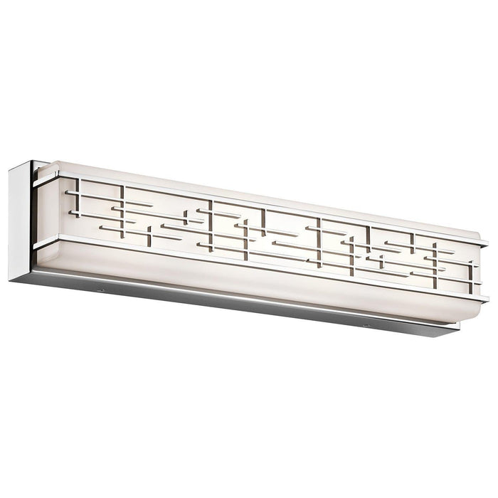 kichler zolon large chrome bathroom wall light
