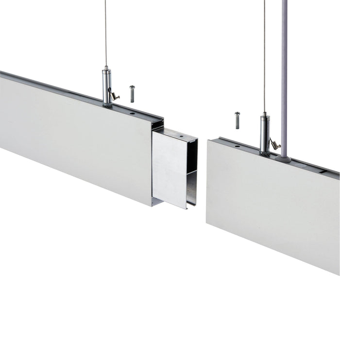 kingsley slim 1 5m led suspended ceiling light by saxby lighting, close up image 25