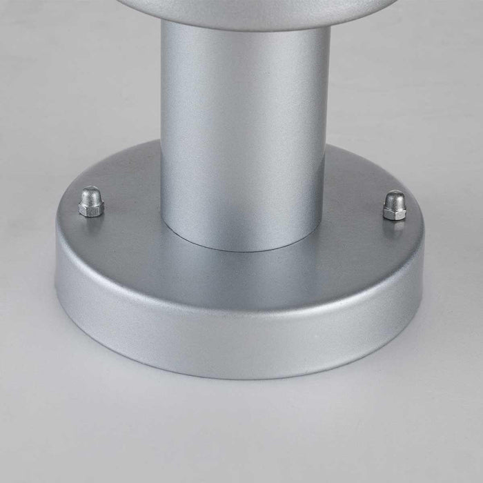 Klampenborg 1 Light Silver Outdoor Pedestal - PIR Sensor — side profile