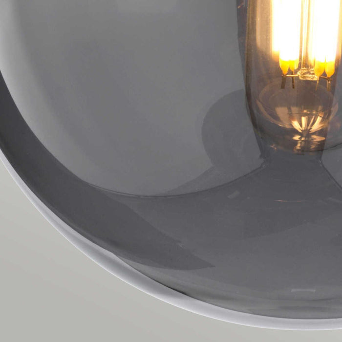 kula 1 light polished nickel wall light elstead lighting Detailed Close Up