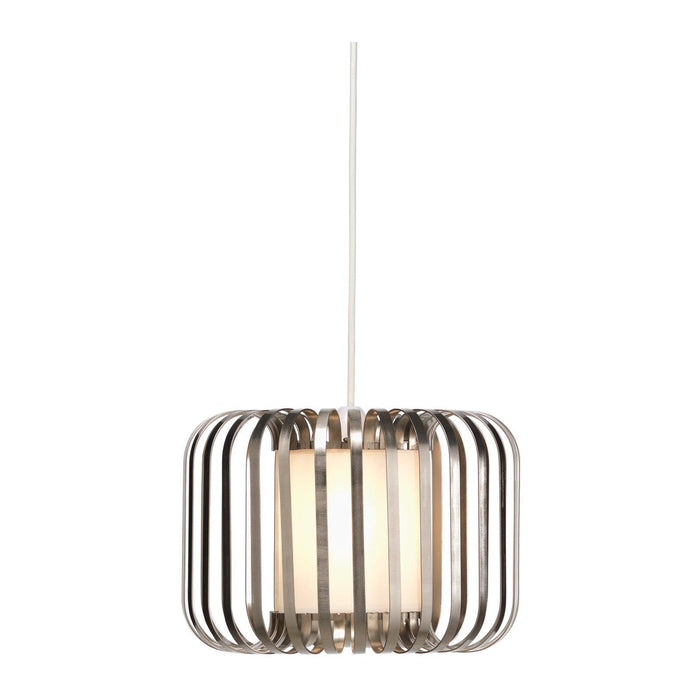 lech large non electric pendant satin nickel with white centre