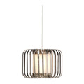 lech large non electric pendant satin nickel with white centre