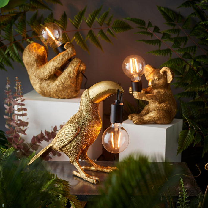 Living Lighting Arthur Gold Toucan Table Lamp-Living Lights-Living-Room-Tiffany Lighting Direct-[image-position]