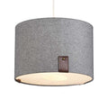 logan non electric 12 soft grey drum ceiling pendant