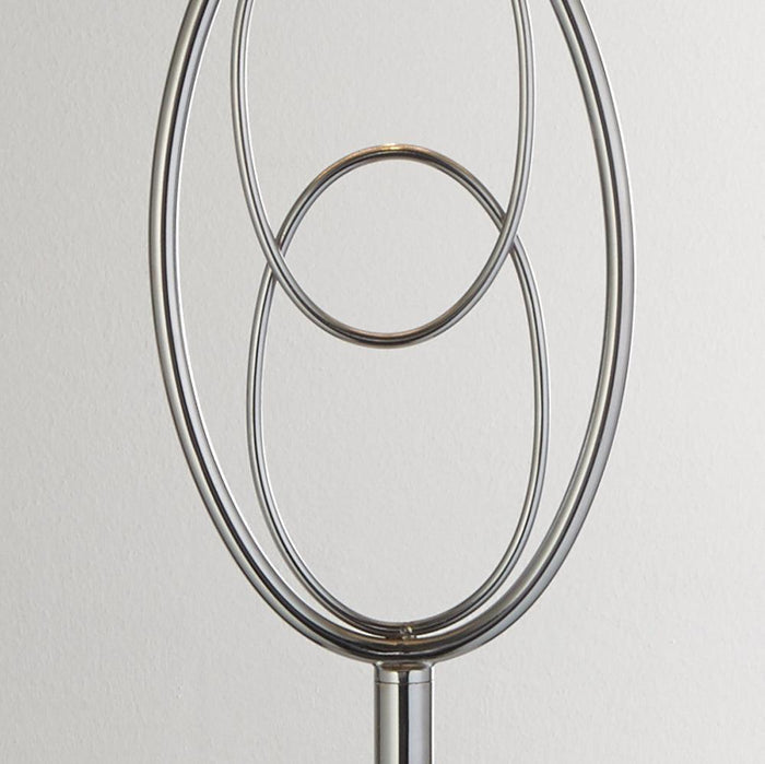 Searchlight Loopy 1 Light Chrome Floor Lamp - White Shade by 2