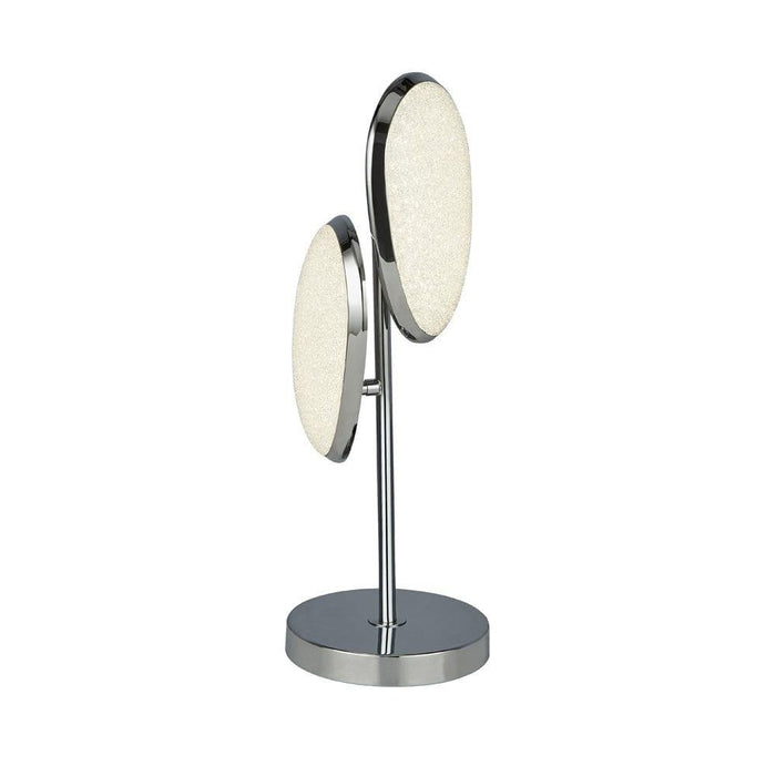 Lori 2 Light LED Chrome/Crushed Ice Effect Shade Table Lamp 1