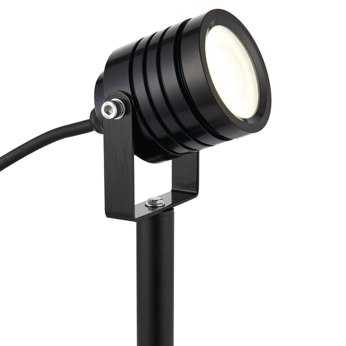 luminatra black garden spike light ip65 4wby Saxby Lighting, close up image