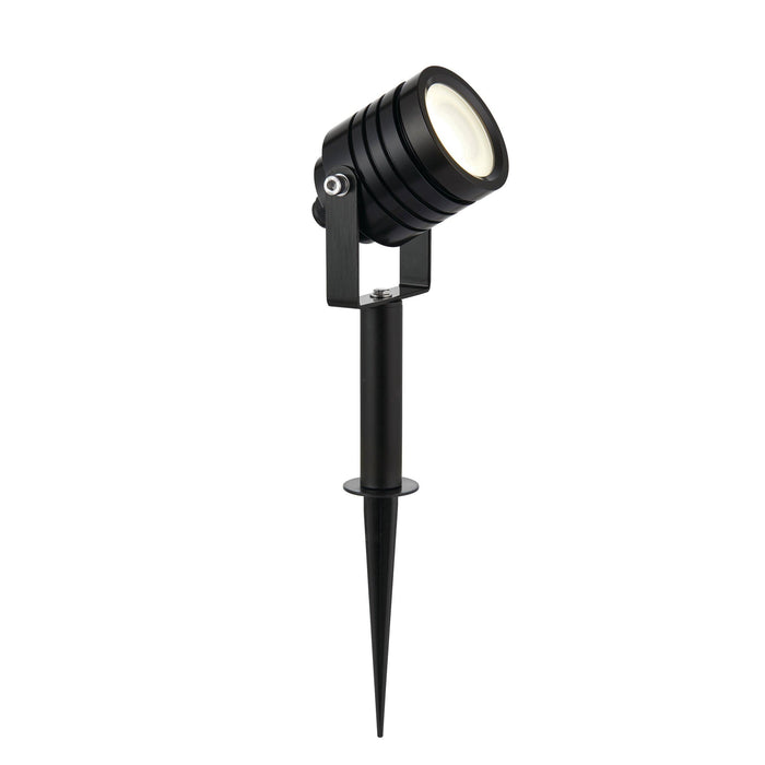 luminatra black garden spike light ip65 4w by saxby lighting, close up image 57