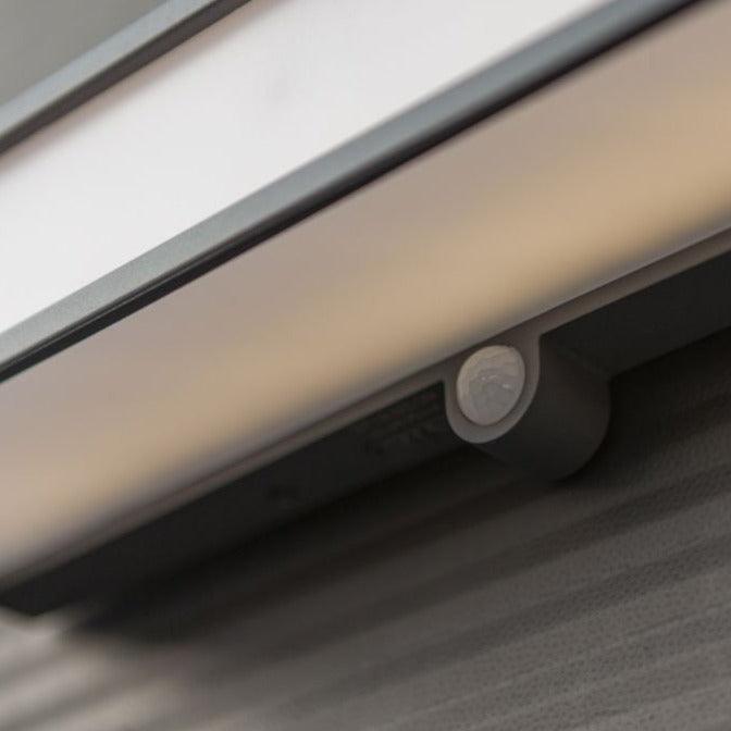 Lutec Doblo Solar LED Grey Wall Light - Motion Sensor 6943801125 close-up image
