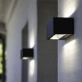 Lutec Gemini IP54 Integrated LED Outdoor Wall Light - Grey 5189112118 outside wall