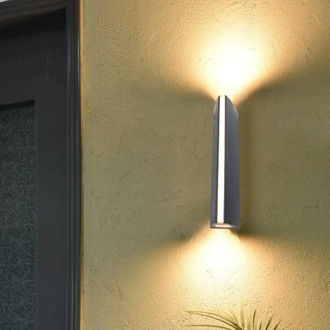 Lutec Leo Integrated LED Outdoor Wall Light In Dark Grey — alternate view