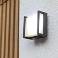Lutec Qubo Outdoor Integrated LED Wall Light - Grey by Lutec — suits living rooms, bedrooms & hallways