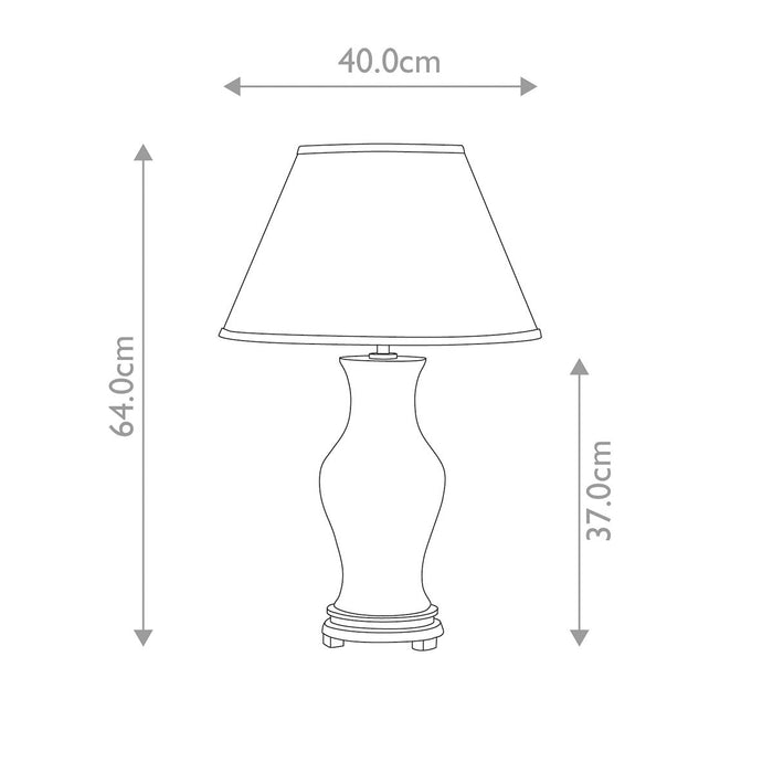 Majin 1 Light Oxblood Ceramic Table Lamp With Cream Shade — close-up detail