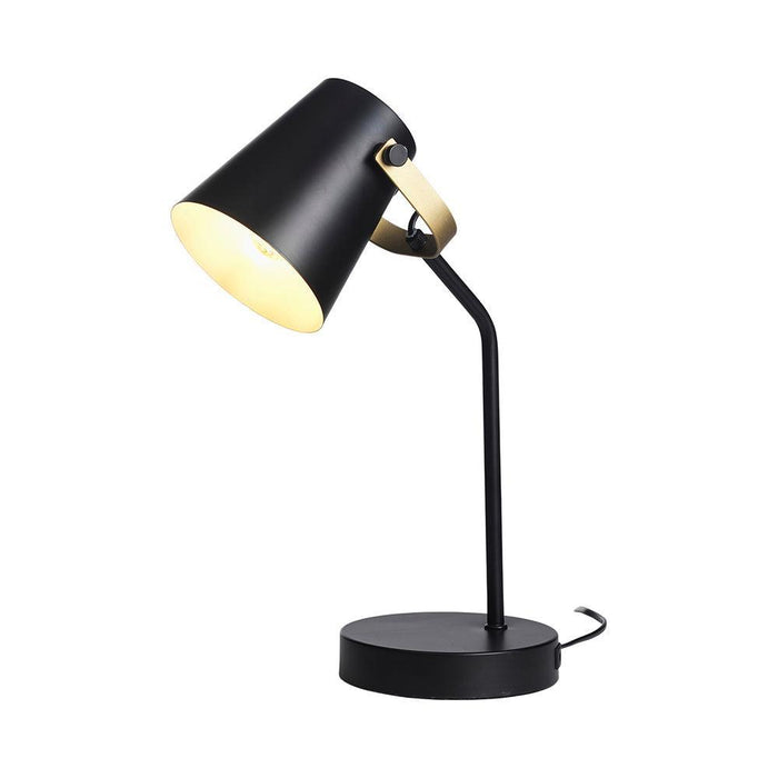 Malmo Black & Gold Desk Lamp white background