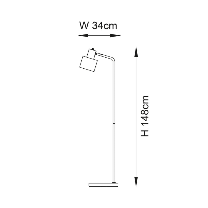 mayfield 1 light brass finish floor floor lamp by Endon Lighting Hallway lights Close Up