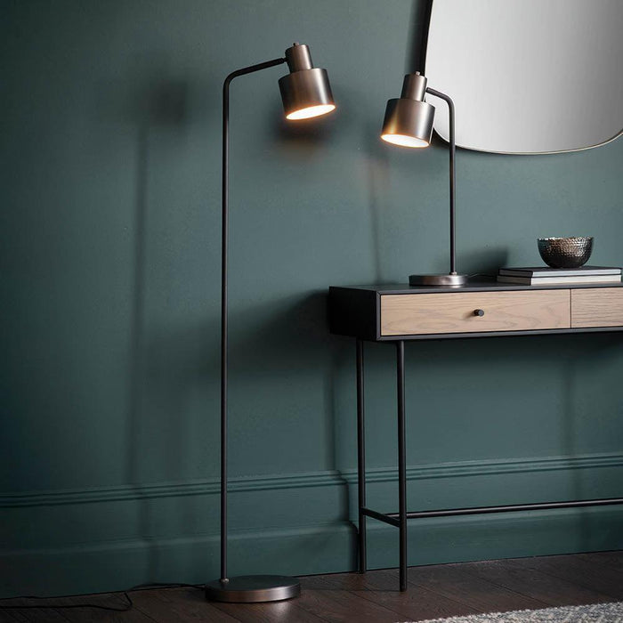 Endon Mayfield 1 Light Brushed Silver Floor Lamp by Endon Lighting 4