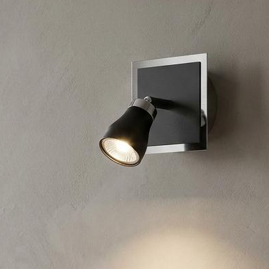 Milo Black With Chrome Finish Single Kitchen Spotlight by Oaks Lighting — suits kitchens, living rooms & bedrooms