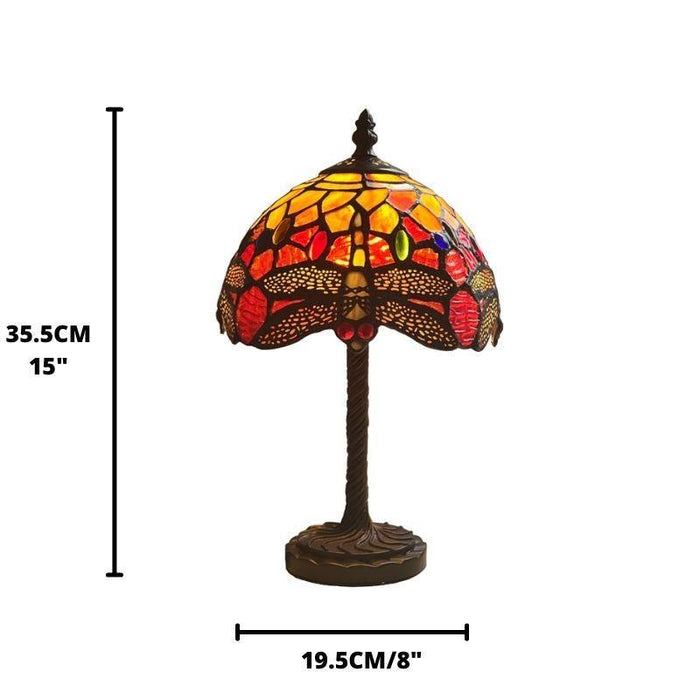 minster 8 inch orange tiffany dragonfly table lamp Living room lighting image