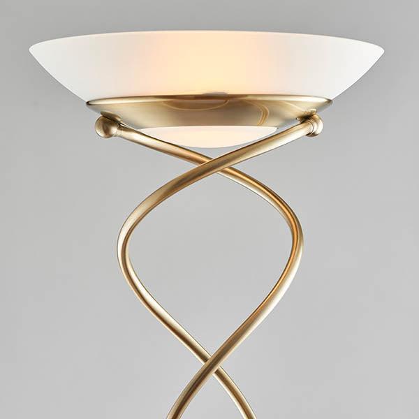 Monaco Antique Brass Living Room Floor Lamp close up
