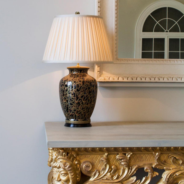 Morris Large Gold & Black Ceramic Table Lamp — alternate view