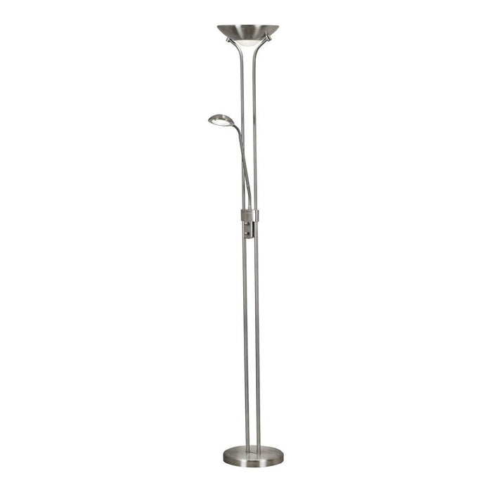 Mother & Child 2 Light LED Satin Silver Floor Lamp by 1