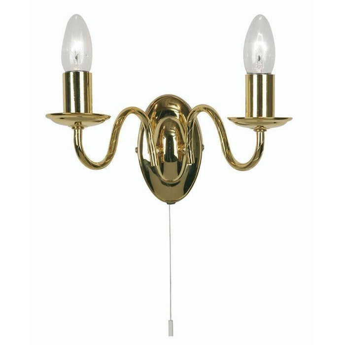 Traditional Wall Lights - Nadoor 2 Light Gold Wall Light 8230-3 GO 1