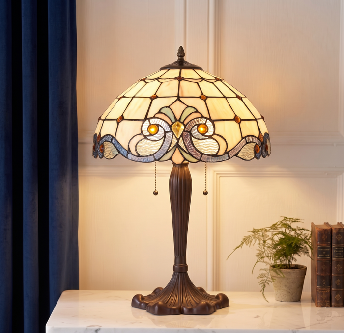 Newcastle Tiffany Table Lamp - Tiffany Lighting Direct — alternate view