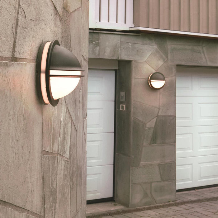 Norlys Berlin 1 Light Black Outdoor Wall Light — side profile