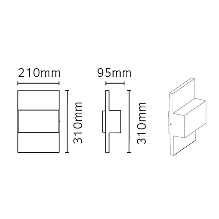 Norlys Geneve 1 Light Outdoor Wall Light with PIR Aluminium — close-up detail