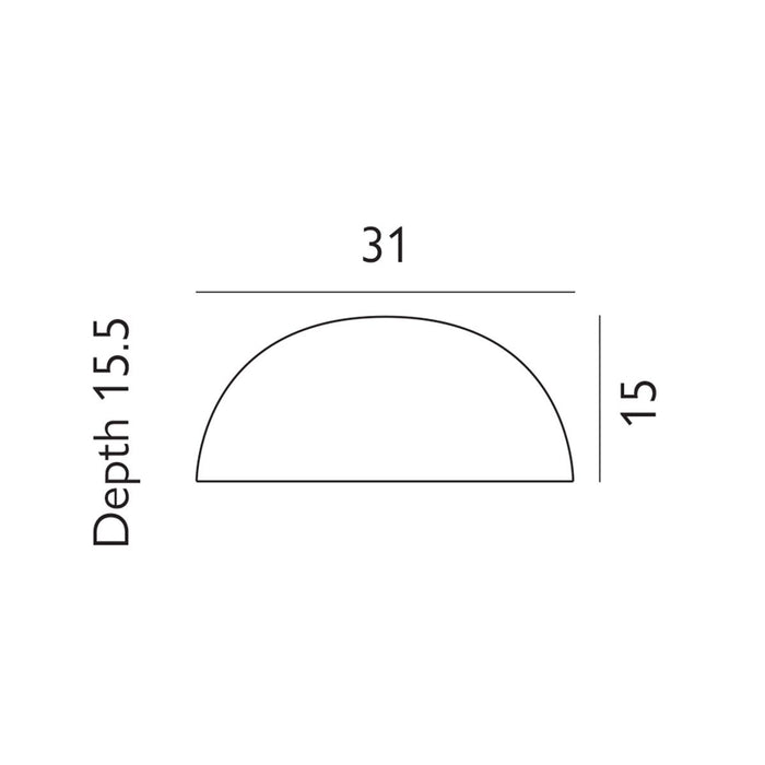 Norlys Halden Down Graphite Outdoor Wall Light — close-up detail