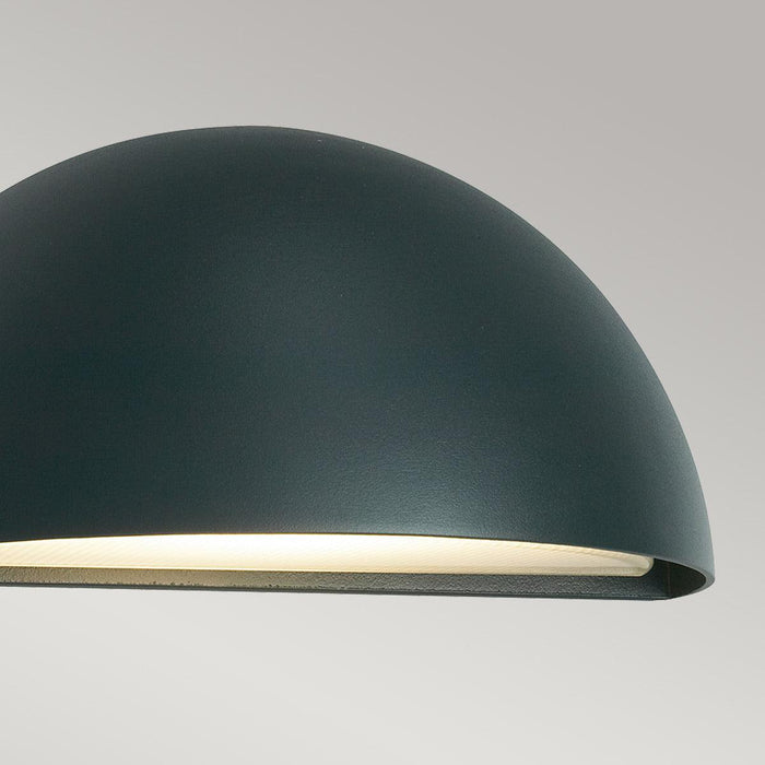 Norlys Halden Down Graphite Outdoor Wall Light — side profile