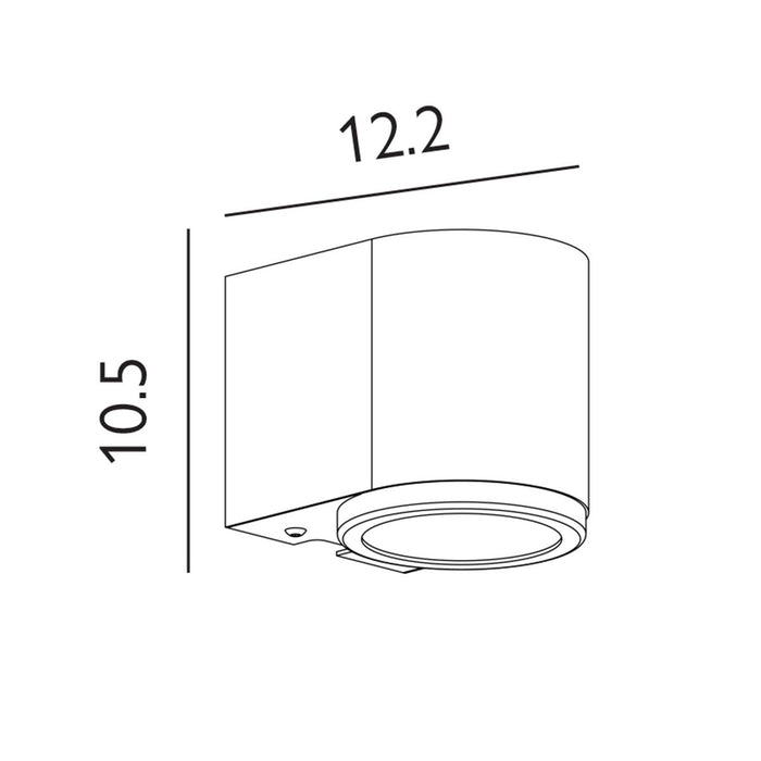 Norlys Mandal 1 Light Black Down Outside Wall Light — close-up detail