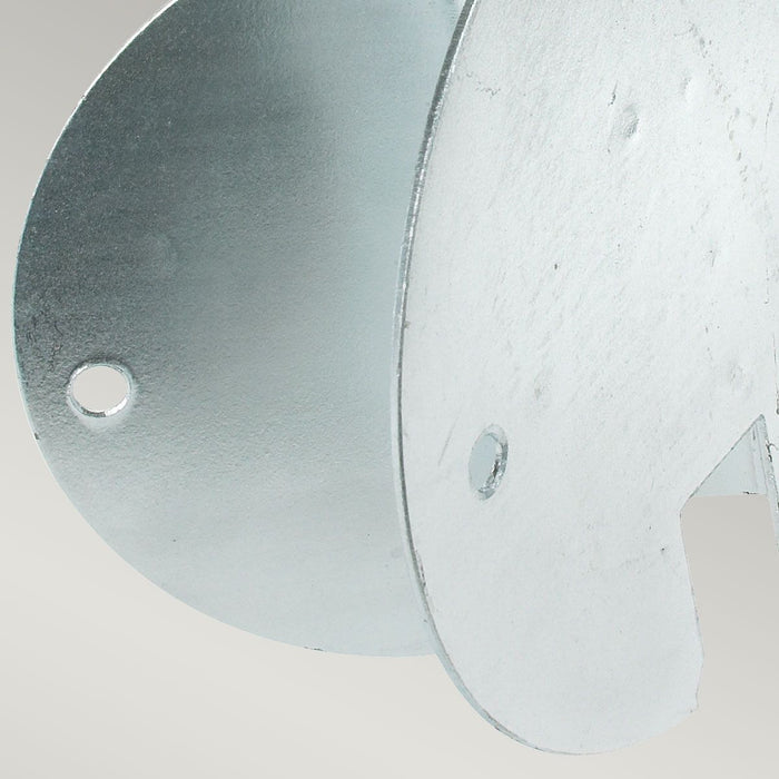 Norlys Outdoor Corner Bracket 8 - Galvanised — close-up detail