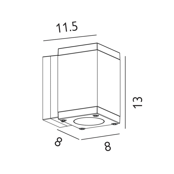 Norlys Sandvik 1 Light Graphite Down Outside Wall Light — close-up detail