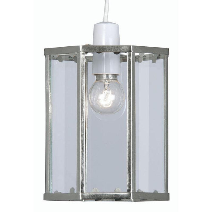Traditional Ceiling Pendant Lights - Ne Lantern Antique Chrome Pendant Ceiling Light 733 AC
